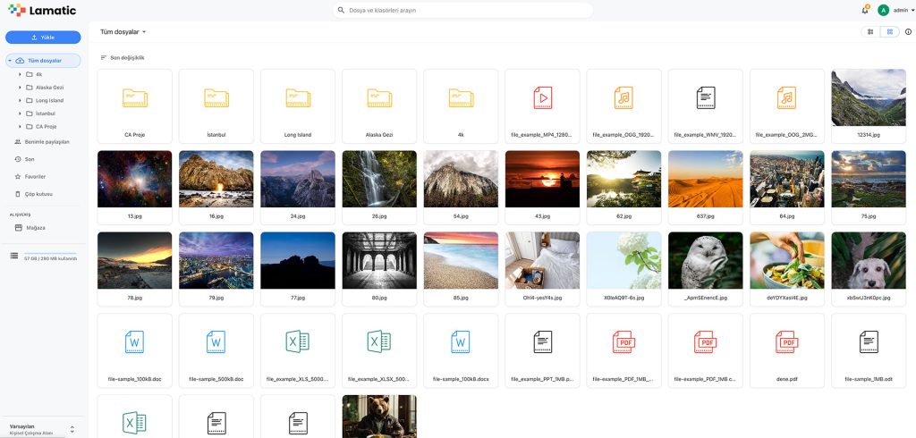 Lamatic (Ailamatic) web arayüzü — fotoğraf ve dosya arşivi
